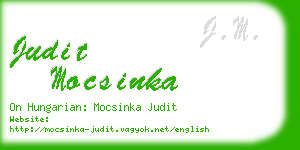 judit mocsinka business card